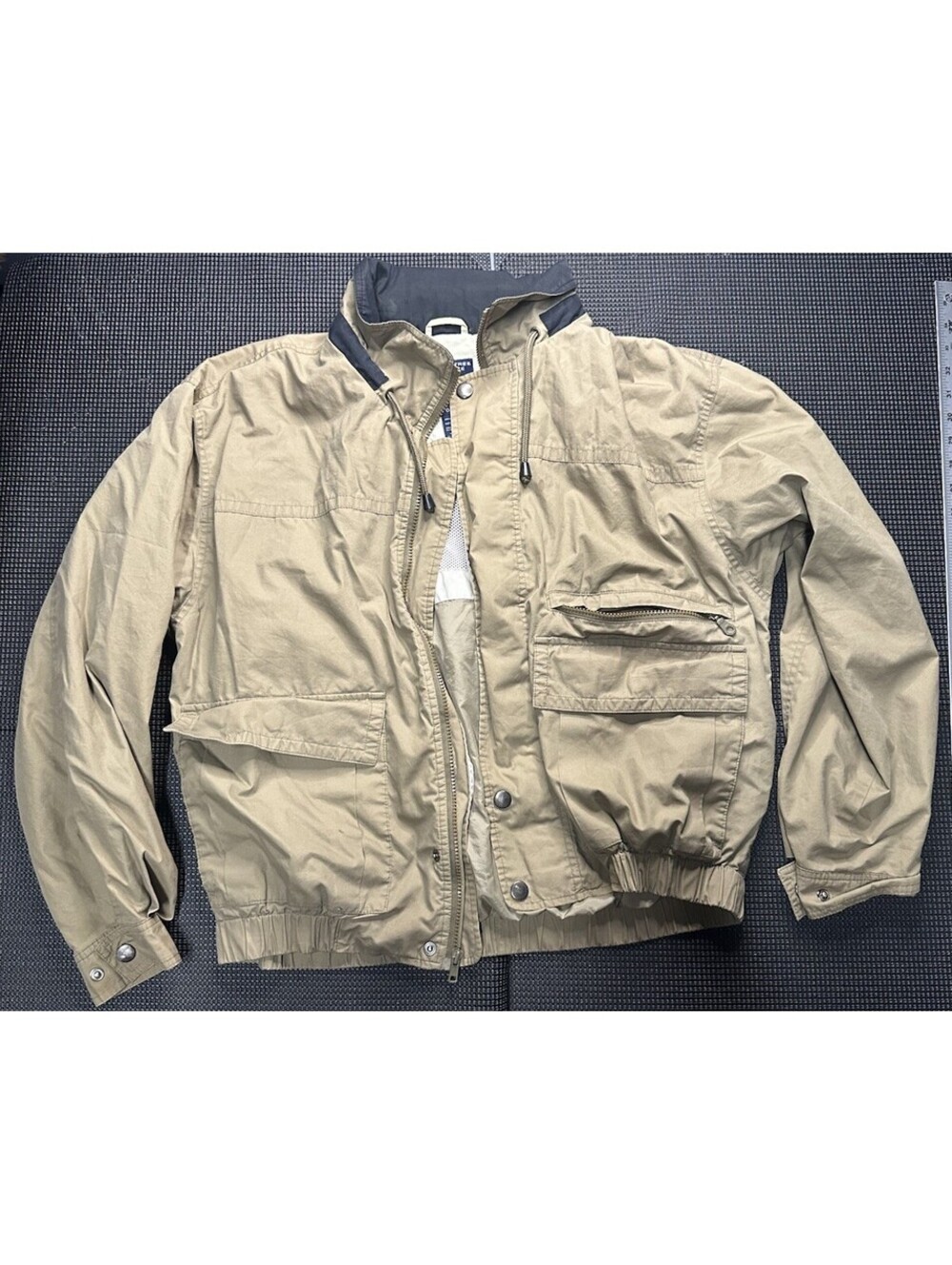 Vintage Roundtree Yorke Outdoors Khaki Utility Jacket Mens M Gorpcore 90s